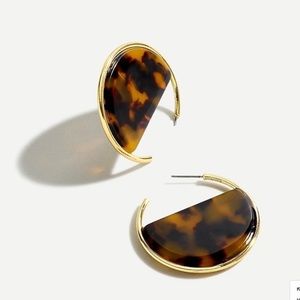 J. Crew gold-plated tortoiseshell hoops